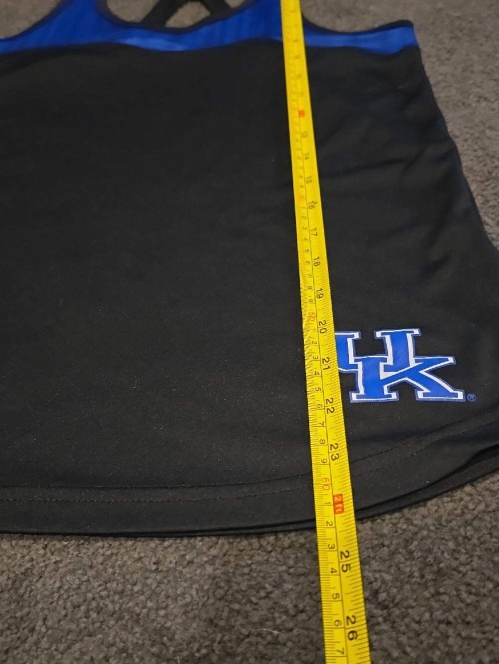 Colosseum UK Black and Royal Blue Racerback Tank Top - Picture 4 of 4
